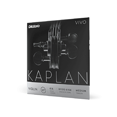 DADDARIO KV310 4/4M KAPLAN VIVO Keman Takım Tel - Medium Tension